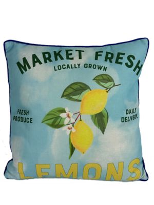 Red Shed Lemon Pillow, 19.5 in. x 19.5 in.