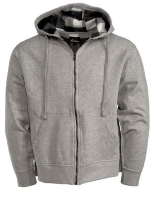 Itasca Men's Flannel Lined Fleece Zip Up Hoodie, 2546802