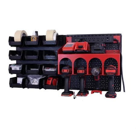 OmniWall Power Station CGS-KIT-PST-BLK-RED Pegboards