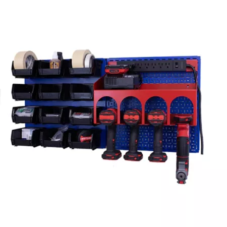 OmniWall Power Station CGS-KIT-PST-BLU-RED Pegboards