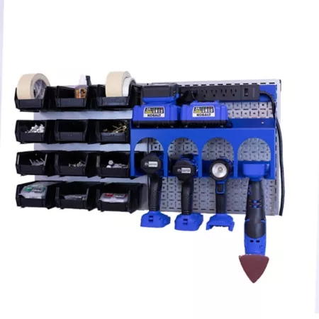 OmniWall power station CGS-KIT-PST-SLV-BLU Pegboards