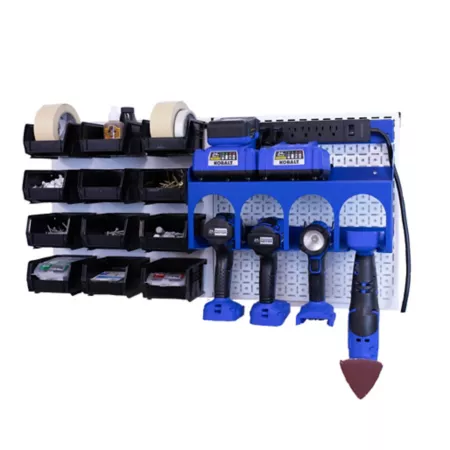 OmniWall Power Station CGS-KIT-PST-WHT-BLU Pegboards