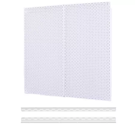 OmniWall 2-Panel Metal Pegboard Kit CGS-KIT-2PK-AMZ-WHT Pegboards