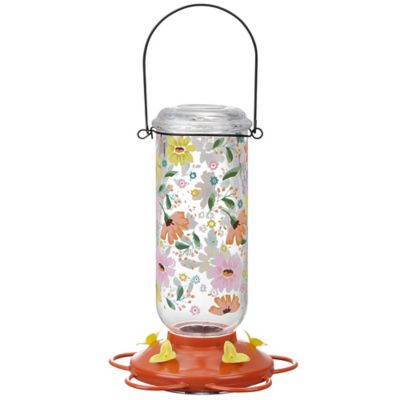 Royal Wing Printed Flower Hummingbird Feeder, 26 oz. Capacity