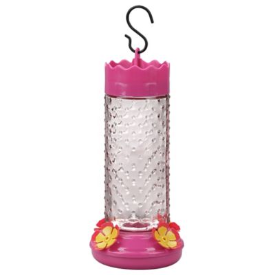 Royal Wing 28 oz. Dot Glass Hummingbird Feeder, Pink