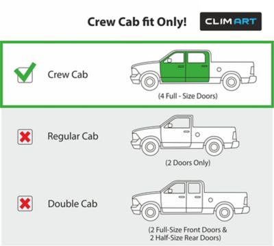 Image showing  Tape-On Window Deflectors Extra Durable for Chevy Silverado 14-18 Crew Cab