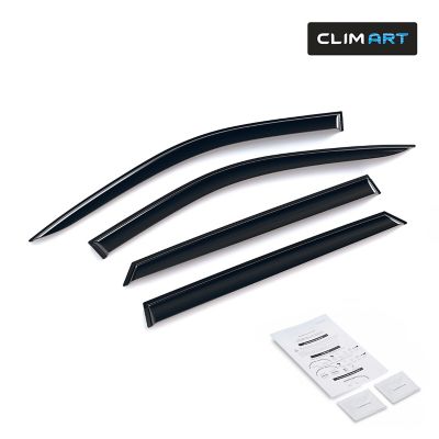 CLIM ART Tape-On Window Deflectors Extra Durable for Dodge Durango 11-23
