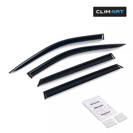 CLIM ART Extra Durable Taped Window Deflectors for 11-23 Dodge Durango Window Deflectors