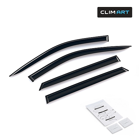 CLIM ART Tape-On Window Deflectors Extra Durable for Dodge Durango 11-23