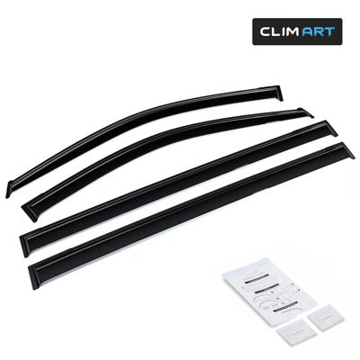 CLIM ART Tape-On Window Deflectors Extra Durable for Dodge Grand Caravan 08-23