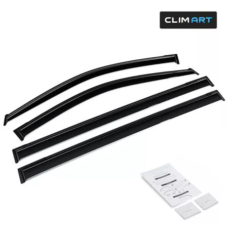 CLIM ART Extra Durable Taped Window Deflectors for 08-23 Dodge Grand Caravan Window Deflectors