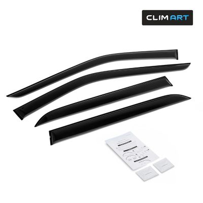 CLIM ART Tape-On Window Deflectors Extra Durable for Ford Explorer 11-19