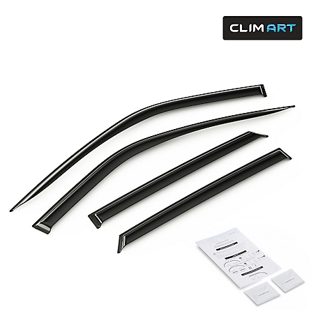 CLIM ART Tape-On Window Deflectors Extra Durable for Ford Explorer 20-23
