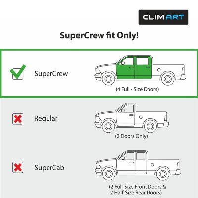 Image showing  Tape-On Window Deflectors Extra Durable for Ford F150 09-14 SuperCrew