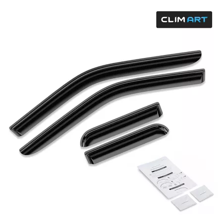 CLIM ART Extra Durable Adhesive Window Deflectors for Ford F150 15-23 SuperCab Window Deflectors