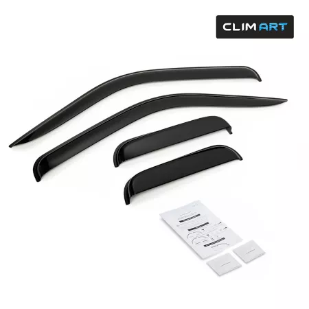 CLIM ART Extra Durable Taped Window Deflectors for Ford F250 1999-2016 SuperCab Window Deflectors