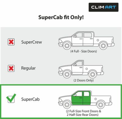 Image showing  Tape-On Window Deflectors Extra Durable for Ford F250 1999-2016 SuperCab