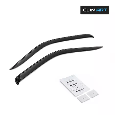 CLIM ART Extra Durable Taped Window Deflectors for Ford F250 1999-2016 Regular Cab Window Deflectors