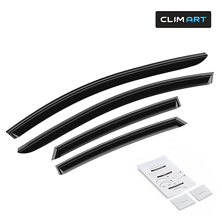 CLIM ART Tape-On Window Deflectors Extra Durable for Ford Focus 12-18