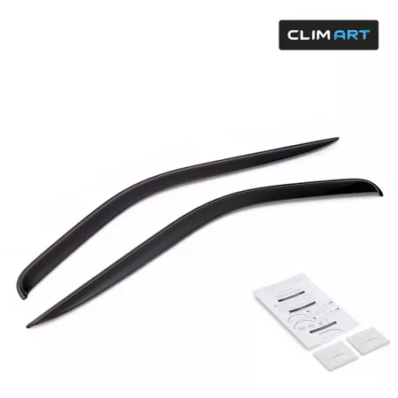 CLIM ART Extra Durable Adhesive Window Deflectors for Ford Transit 14-23 Window Deflectors