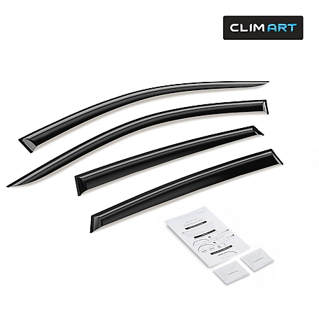 CLIM ART Tape-On Window Deflectors Extra Durable for Honda CR-V 07-11
