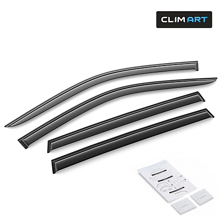 CLIM ART Tape-On Window Deflectors Extra Durable for Honda Pilot 16-22