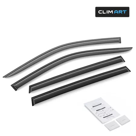 Extra Durable CLIM ART Tape Window Deflectors for Honda Pilot 16-22 Window Deflectors