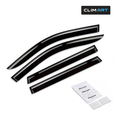 CLIM ART Tape-On Window Deflectors Extra Durable for Jeep Grand Cherokee 11-20