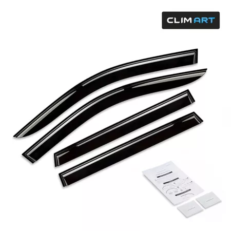 CLIM ART Extra Durable Taped Window Deflectors for 11-20 Jeep Grand Cherokee Window Deflectors