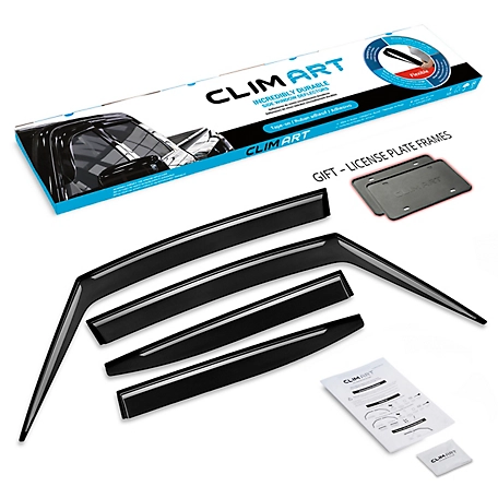CLIM ART Tape-On Window Deflectors Extra Durable for Jeep Renegade 15-23
