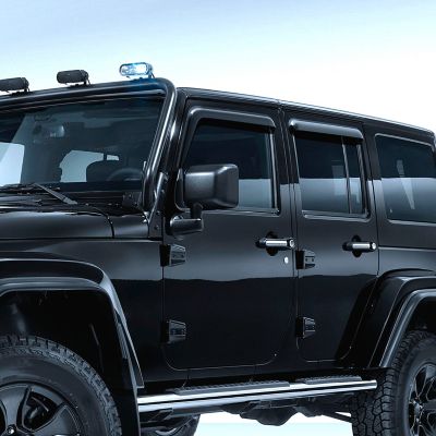 Image showing  Tape-On Window Deflectors Extra Durable for Jeep Wrangler JK 07-18