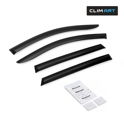 CLIM ART Tape-On Window Deflectors Extra Durable for Kia Sorento 16-20