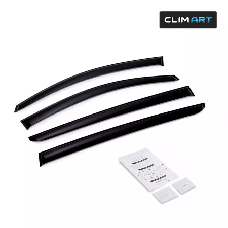 CLIM ART Extra Durable Taped Window Deflectors for Kia Sportage 11-16 Window Deflectors