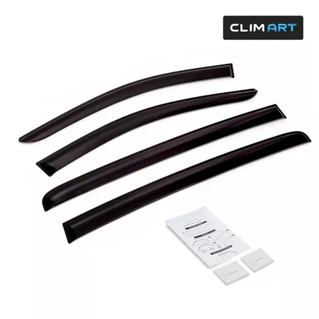 CLIM ART Extra Durable Adhesive Window Deflectors for Kia Sportage 17-22 Window Deflectors