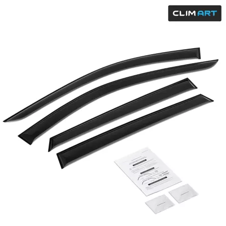 CLIM ART Extra Durable Adhesive Window Deflectors for Mazda CX-5 17-23 Window Deflectors