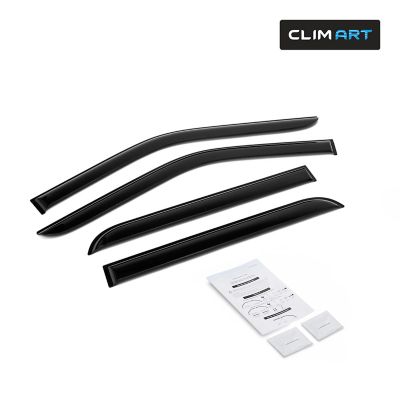 CLIM ART Tape-On Window Deflectors Extra Durable for Mitsubishi Outlander 14-21