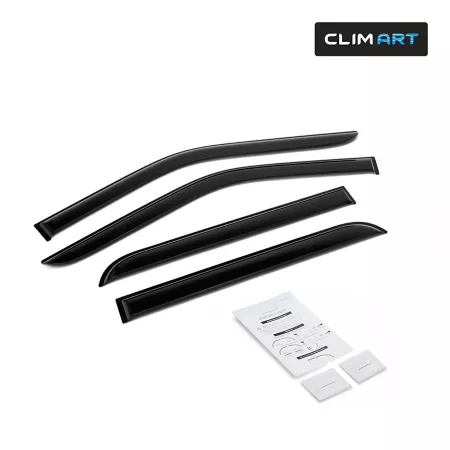 CLIM ART Extra Durable Adhesive Window Deflectors for Mitsubishi Outlander 14-21 Window Deflectors