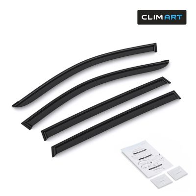CLIM ART Tape-On Window Deflectors Extra Durable for Nissan Pathfinder 13-21