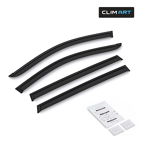 CLIM ART Tape-On Window Deflectors Extra Durable for Nissan Pathfinder 13-21
