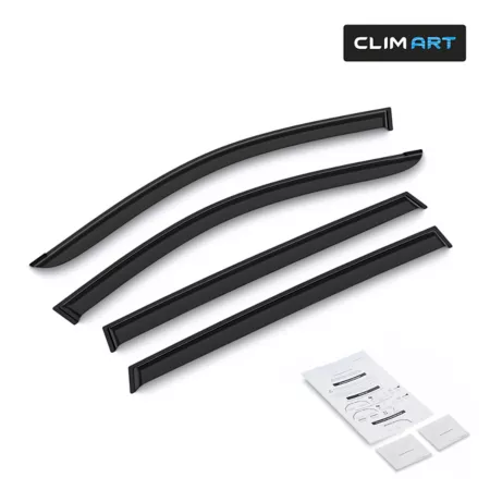 Extra Durable CLIM ART Tape Window Deflectors for Nissan Pathfinder 13-21 Window Deflectors