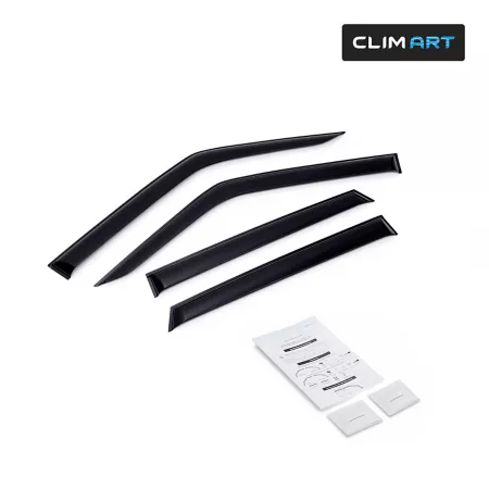 CLIM ART Extra Durable Adhesive Window Deflectors for Nissan Juke 11-17 Window Deflectors