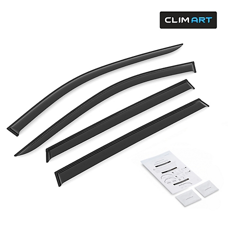 CLIM ART Tape-On Window Deflectors Extra Durable for Nissan Rogue 14-20
