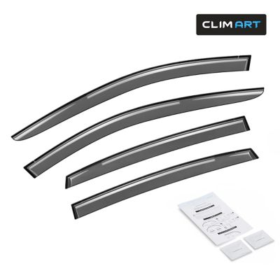 CLIM ART Tape-On Window Deflectors Extra Durable for Subaru XV Crosstrek 18-23