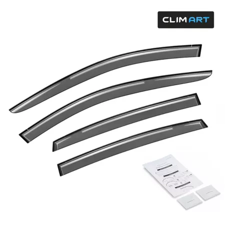 CLIM ART Extra Durable Adhesive Window Deflectors for Subaru XV Crosstrek 18-23 Window Deflectors