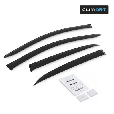 CLIM ART Tape-On Window Deflectors Extra Durable for Toyota Corolla 14-19