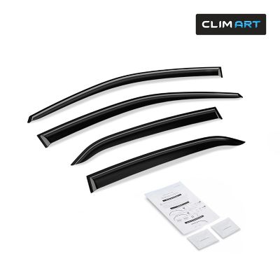 CLIM ART Tape-On Window Deflectors Extra Durable for Toyota Corolla 09-13