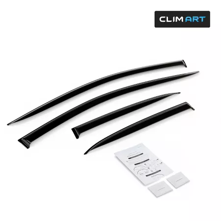 CLIM ART Extra Durable Taped Window Deflectors for Toyota Corolla 20-23 Hatchback Window Deflectors