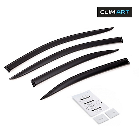 CLIM ART Tape-On Window Deflectors Extra Durable for Toyota Corolla 20-23