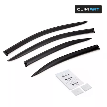 CLIM ART Extra Durable Adhesive Window Deflectors for Toyota Corolla 20-23 Window Deflectors