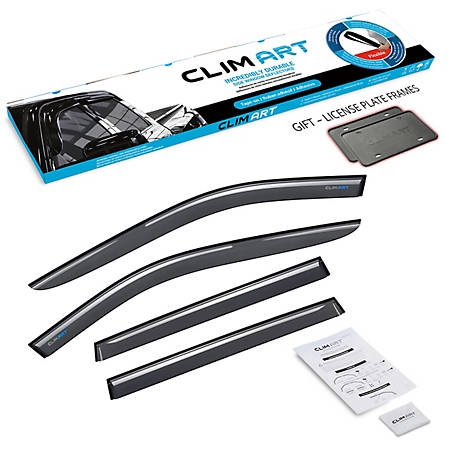CLIM ART Tape-On Window Deflectors Extra Durable for Toyota RAV4 13-18